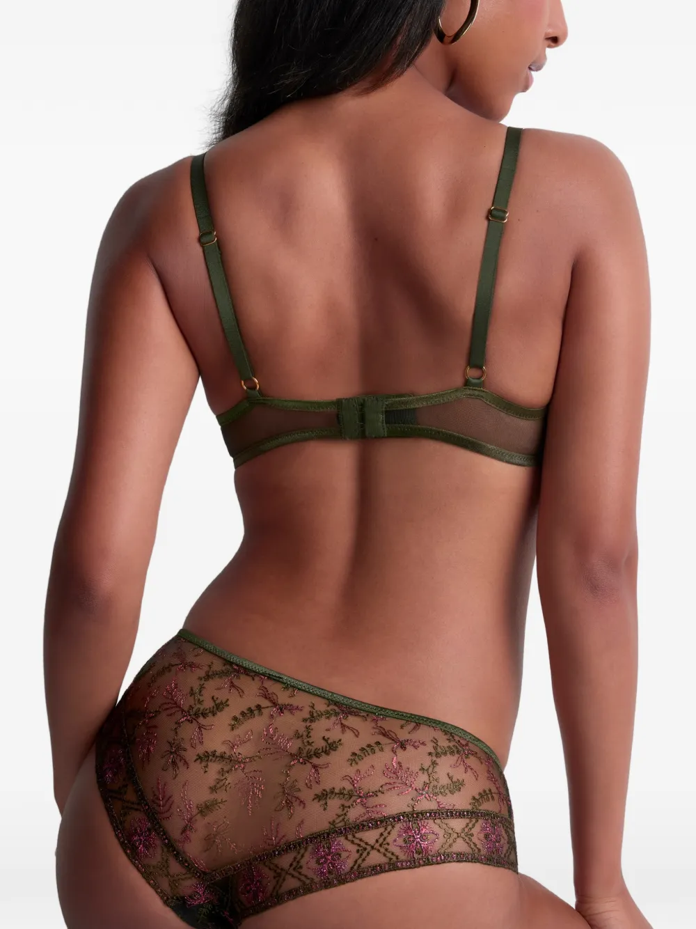 Aubade Sound Of Heart slip met borduurwerk Groen