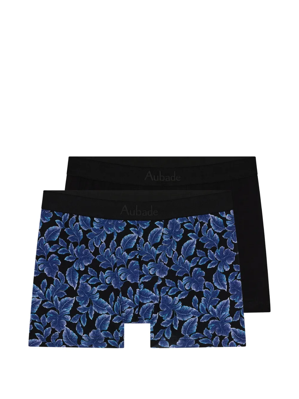 Aubade Boxer con stampa foglie (2 pezzi) - Blu