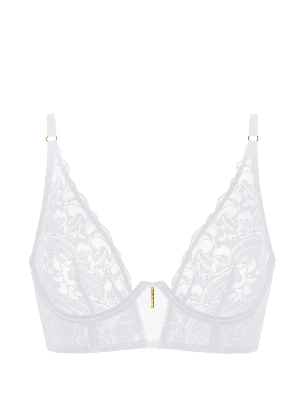 Aubade Reggiseno Satin Memories in pizzo ricamato - Bianco
