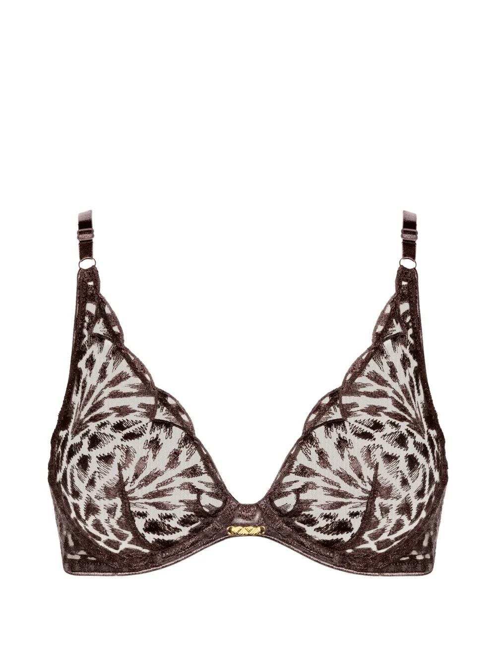 Aubade Reggiseno Crazy In Love ricamato con ferretto - Marrone