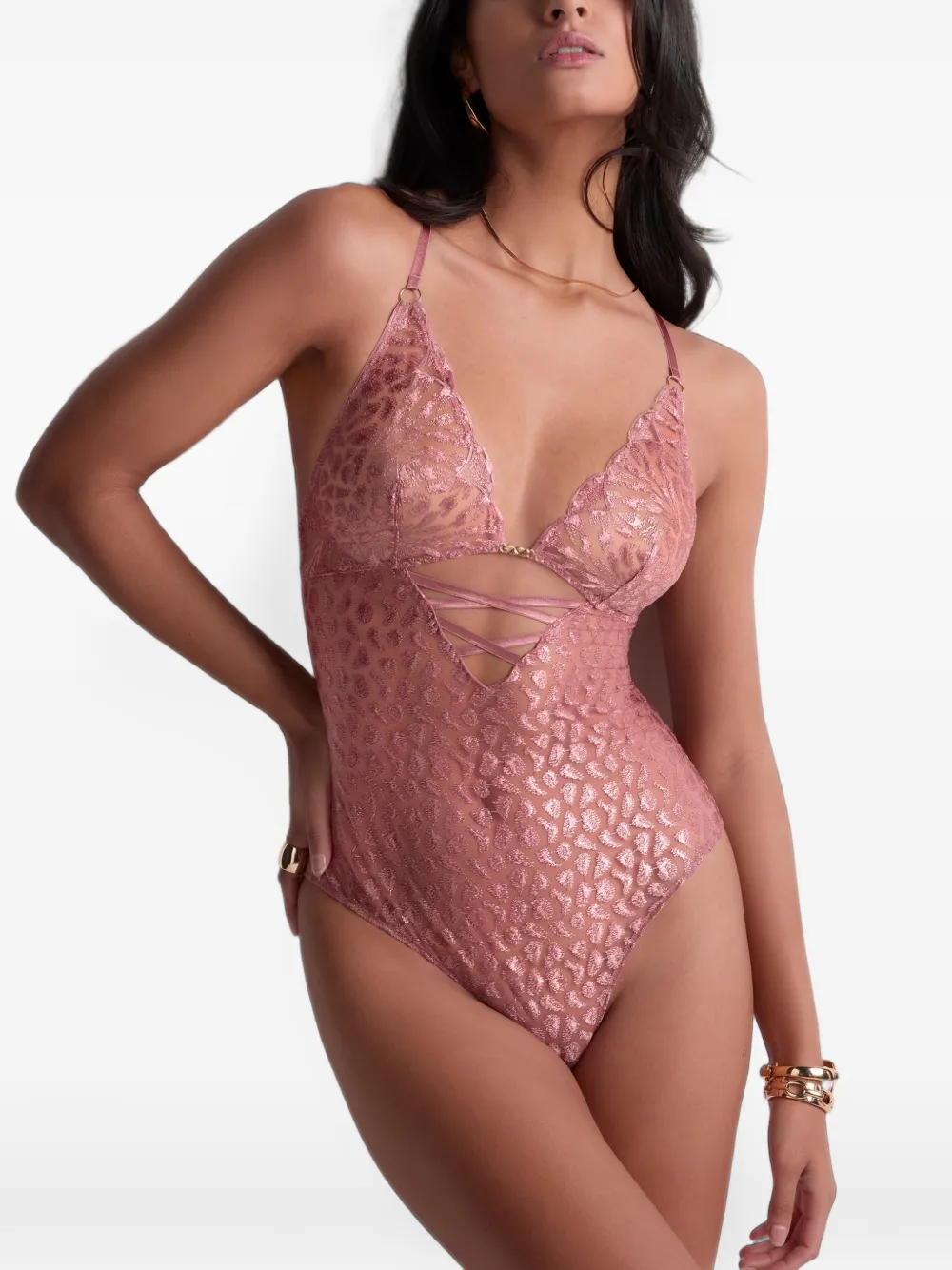 Aubade Crazy In Love body met borduurwerk Roze