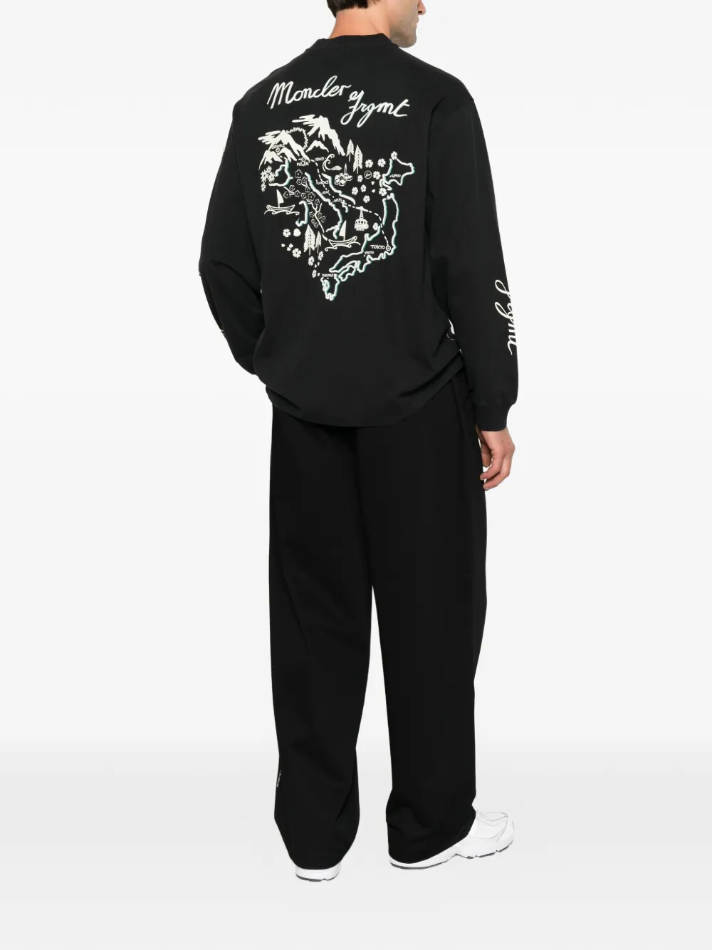 Moncler x Fragment T-shirt Zwart