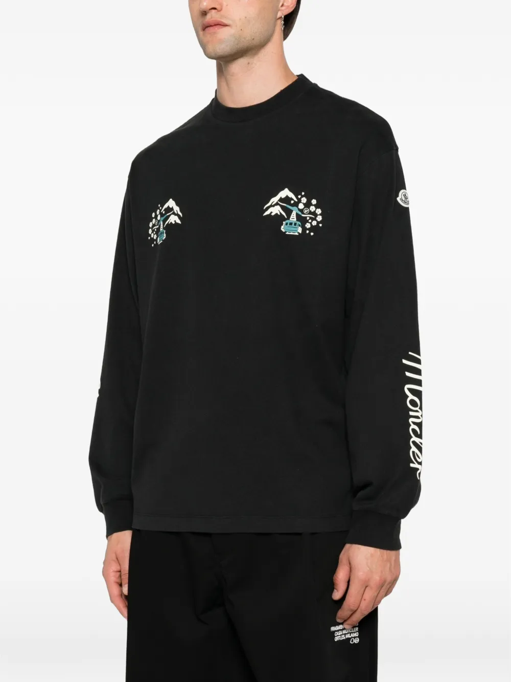 Moncler x Fragment T-shirt Zwart