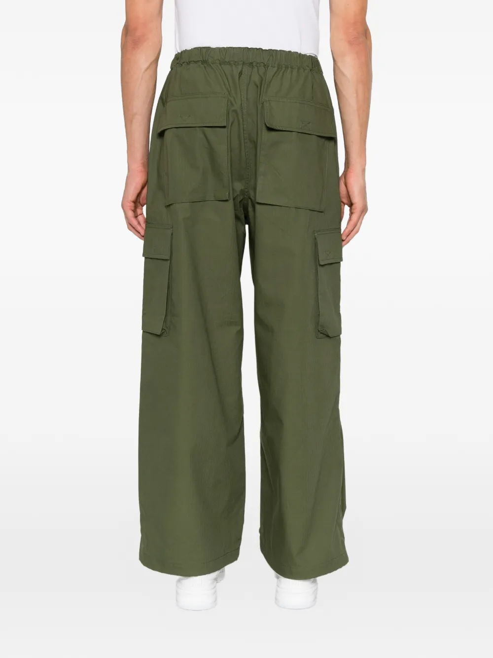 Comme des Garçons Homme Ripstop cargobroek met trekkoord en textuur Groen