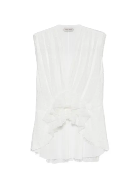 Alberta Ferretti ruffled-hem top