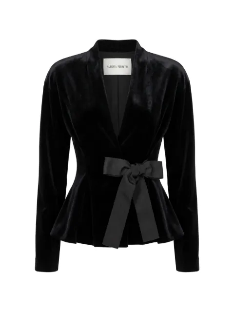 Alberta Ferretti bow-detail peplum jacket