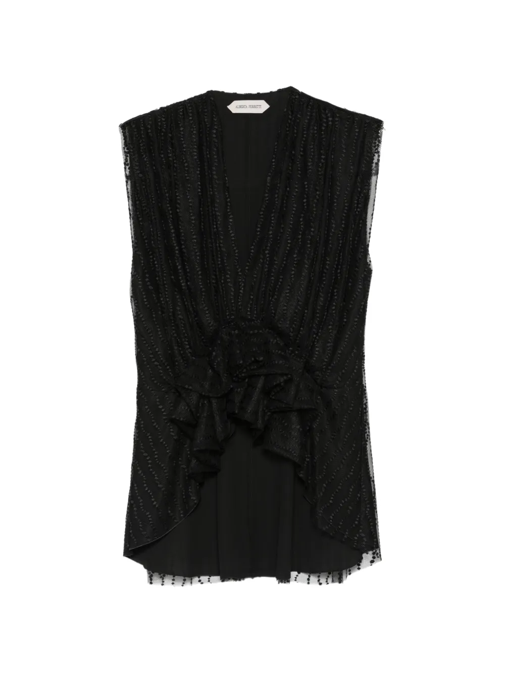 Alberta Ferretti ruffled-hem top