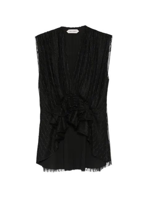 Alberta Ferretti ruffled-hem top