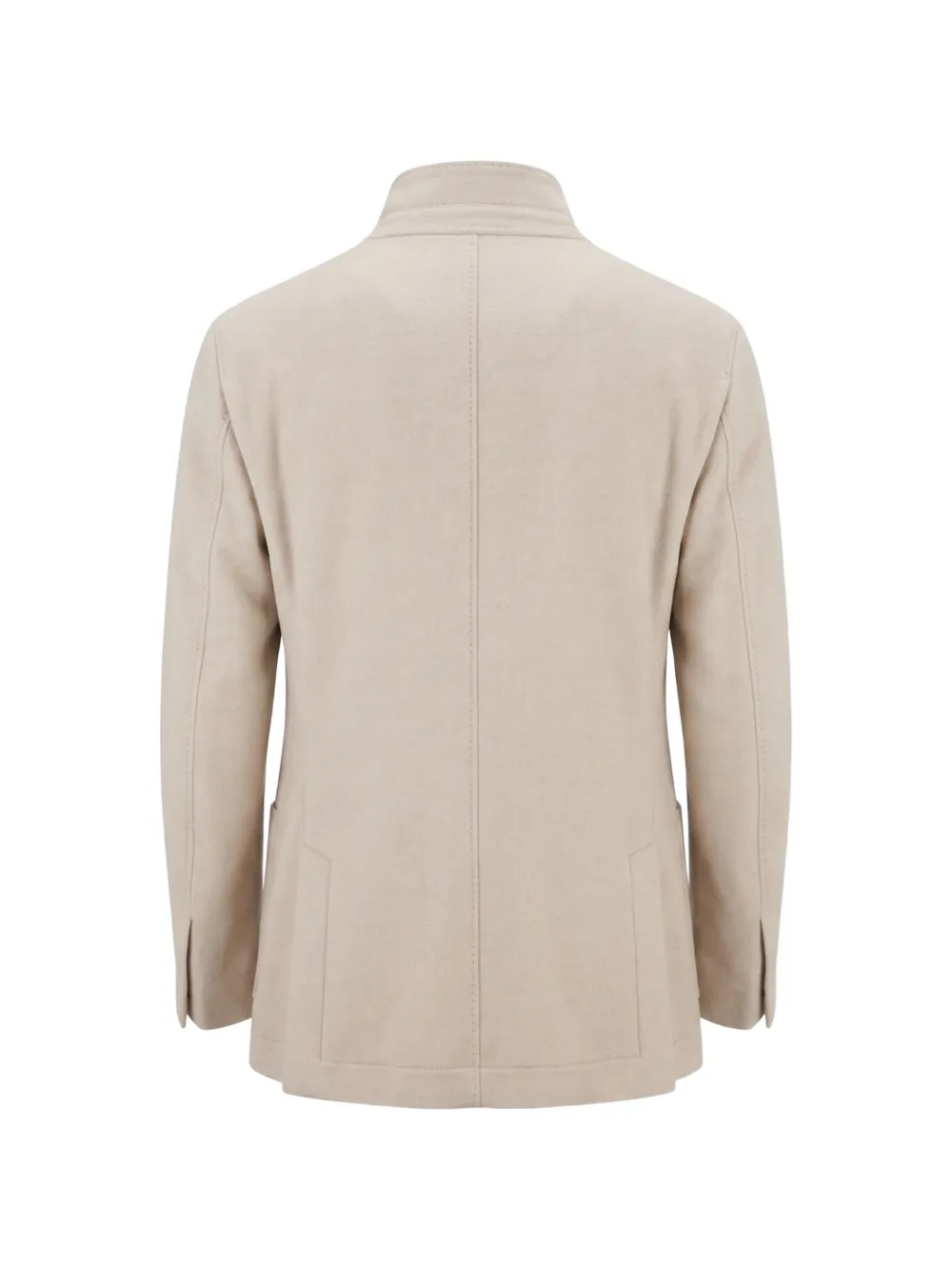 Brunello Cucinelli Jack met ronde opstaande kraag Beige