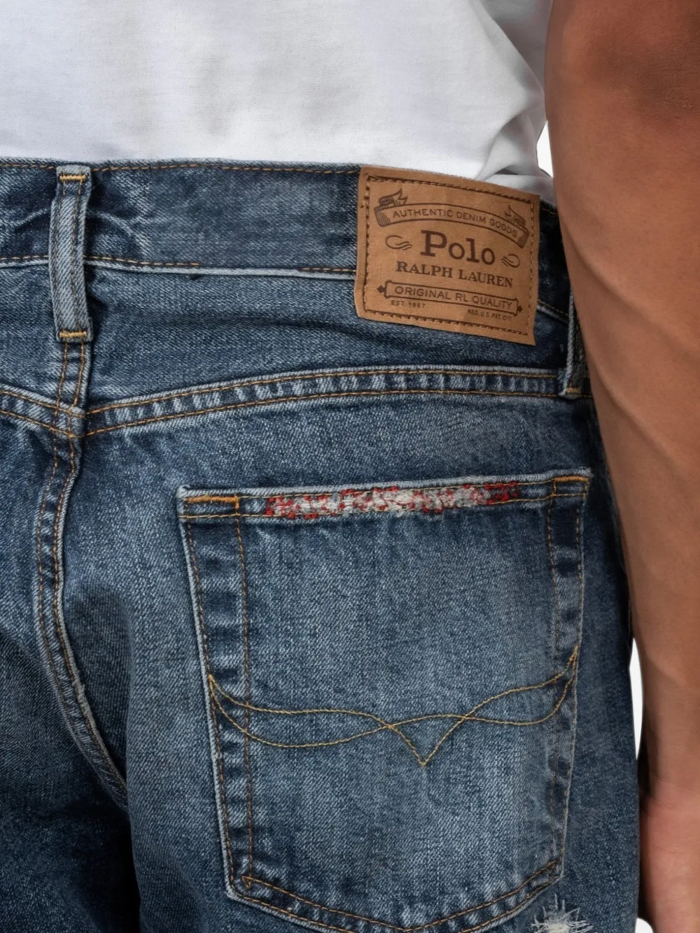 Polo Ralph Lauren Gerafelde jeans Blauw