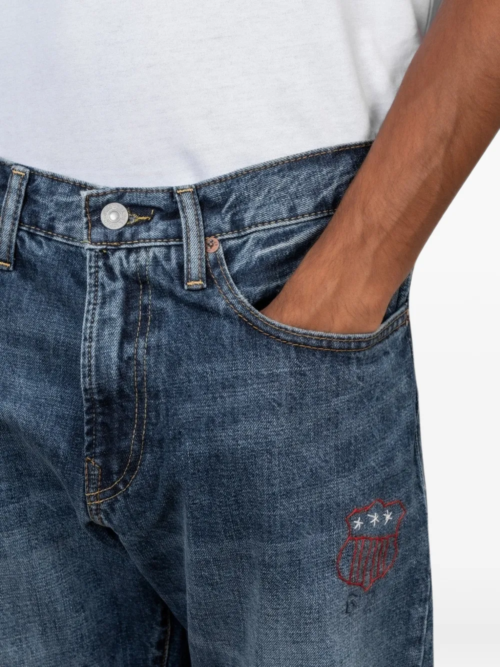 Polo Ralph Lauren Gerafelde jeans Blauw