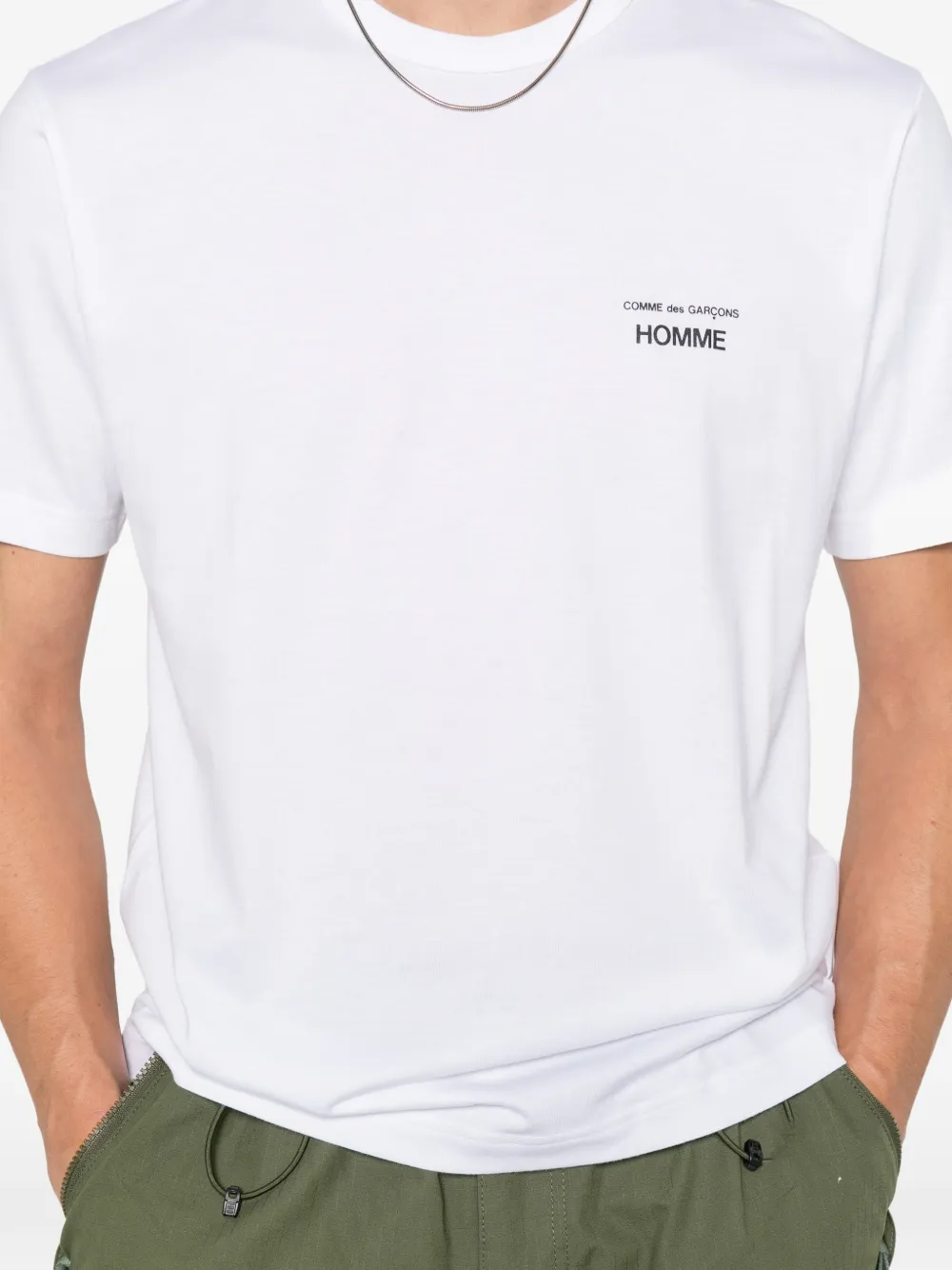 Comme des Garçons Homme T-shirt met logoprint Wit