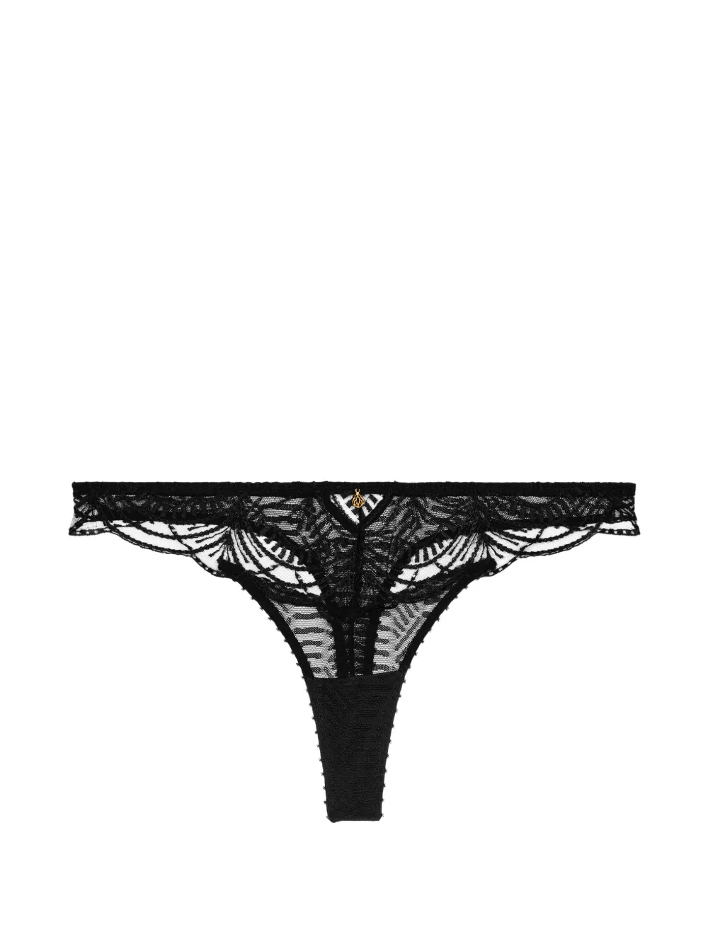 Aubade Vibes Tanga mit Stickerei - Schwarz