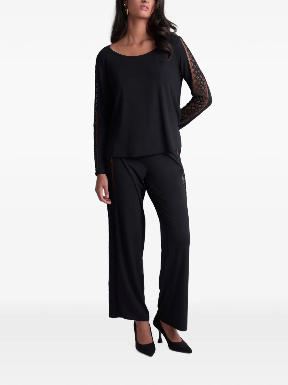 Aubade haut de pyjama brodé Sweet Obsession - Noir Aubade haut de pyjama brodé Sweet Obsession - Noir
