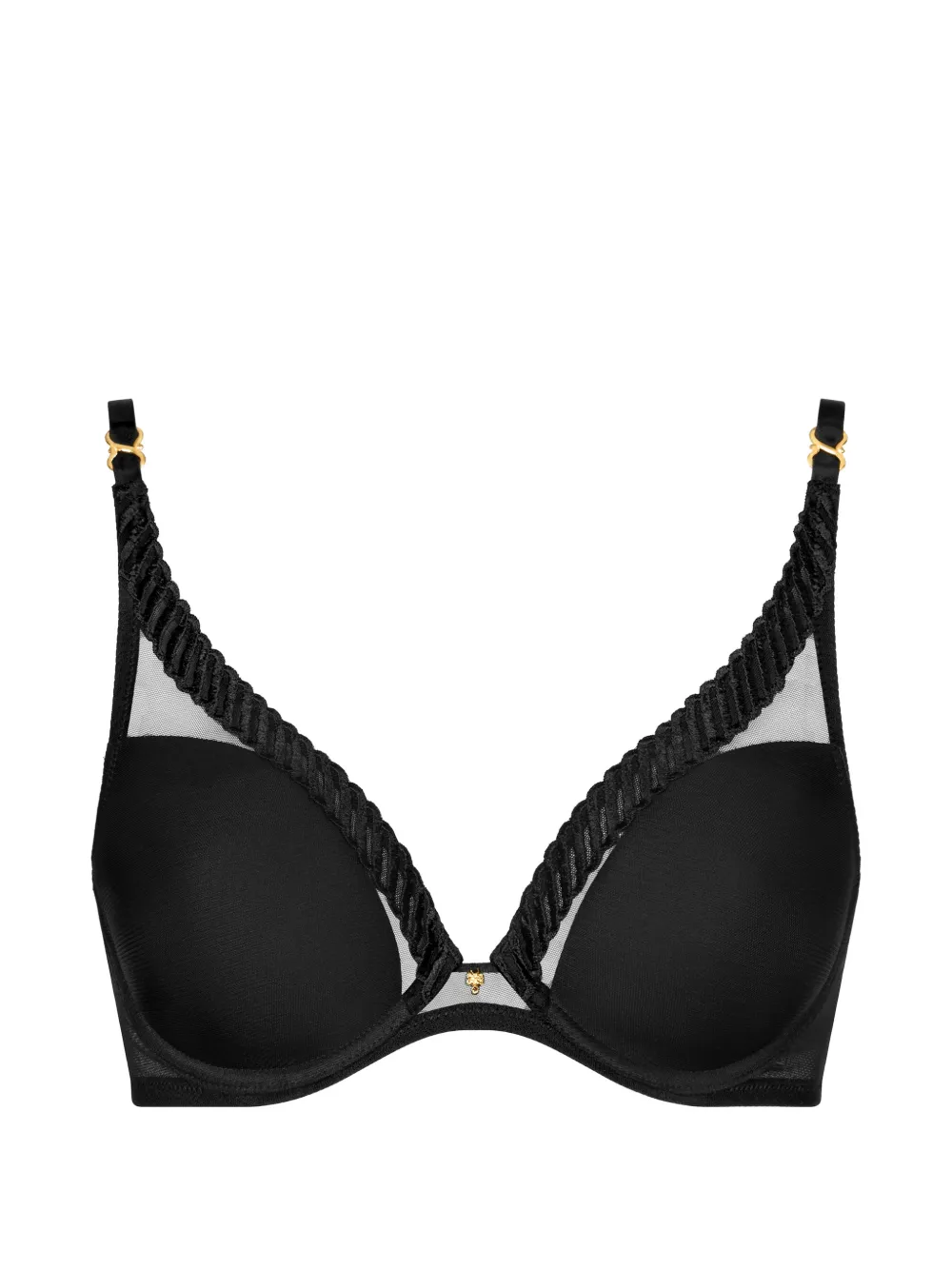 Aubade Sheer Emotion Triangel-BH mit Stickerei - Schwarz