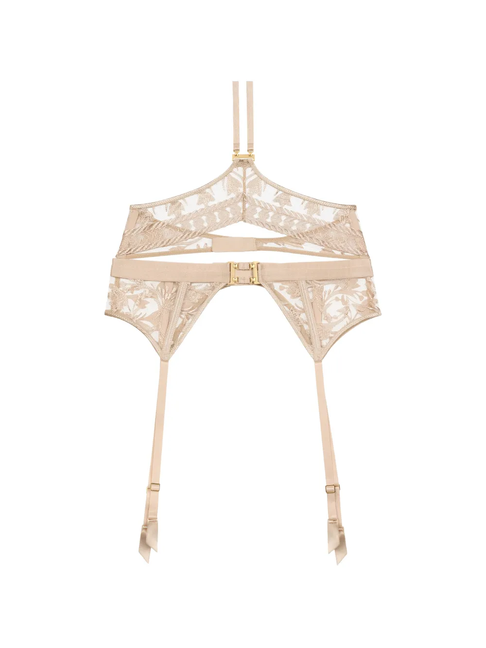 Aubade Magnetic Spell embroidered suspender belt