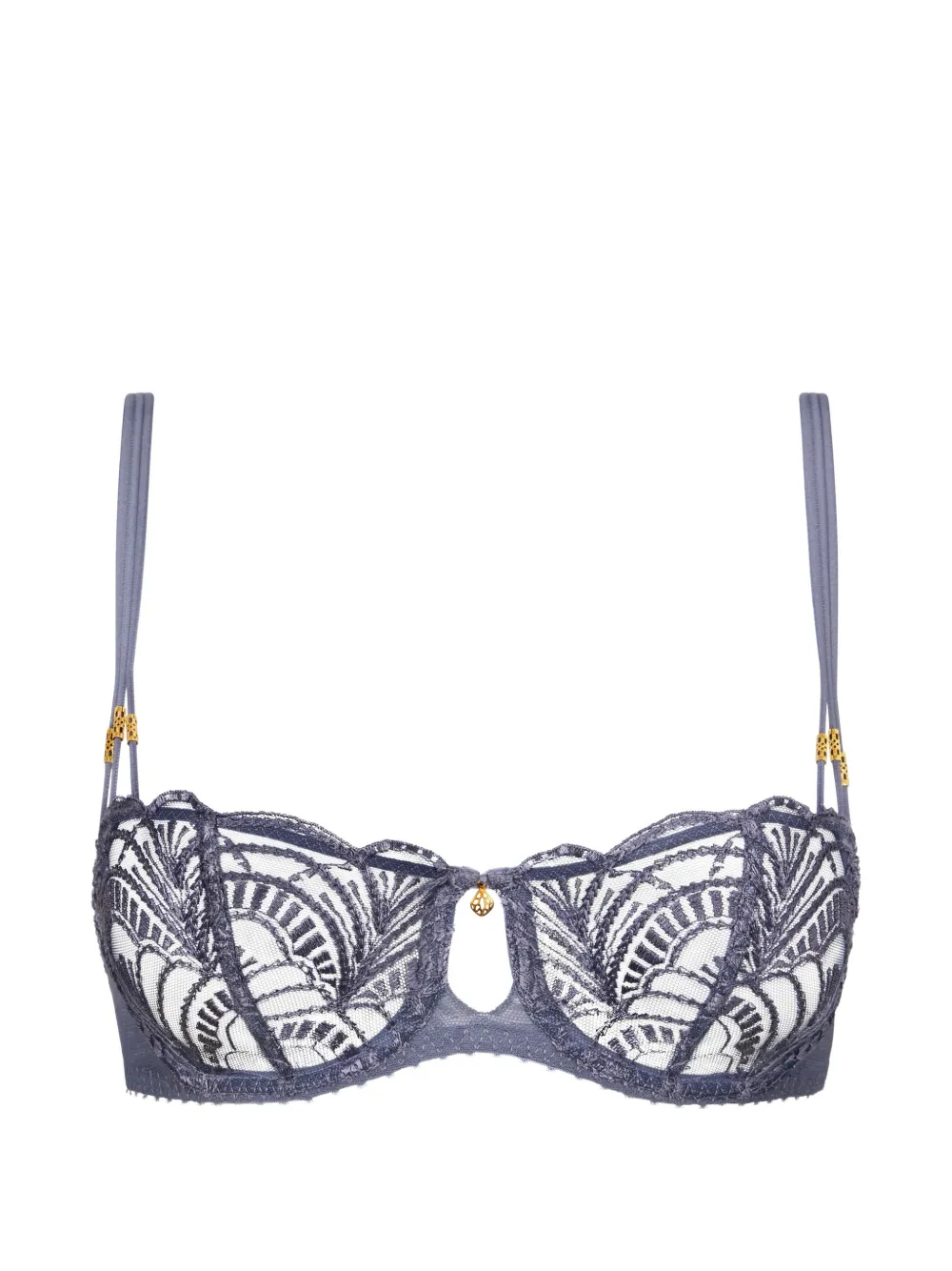Aubade Vibes Balconette-BH mit Stickerei - Blau