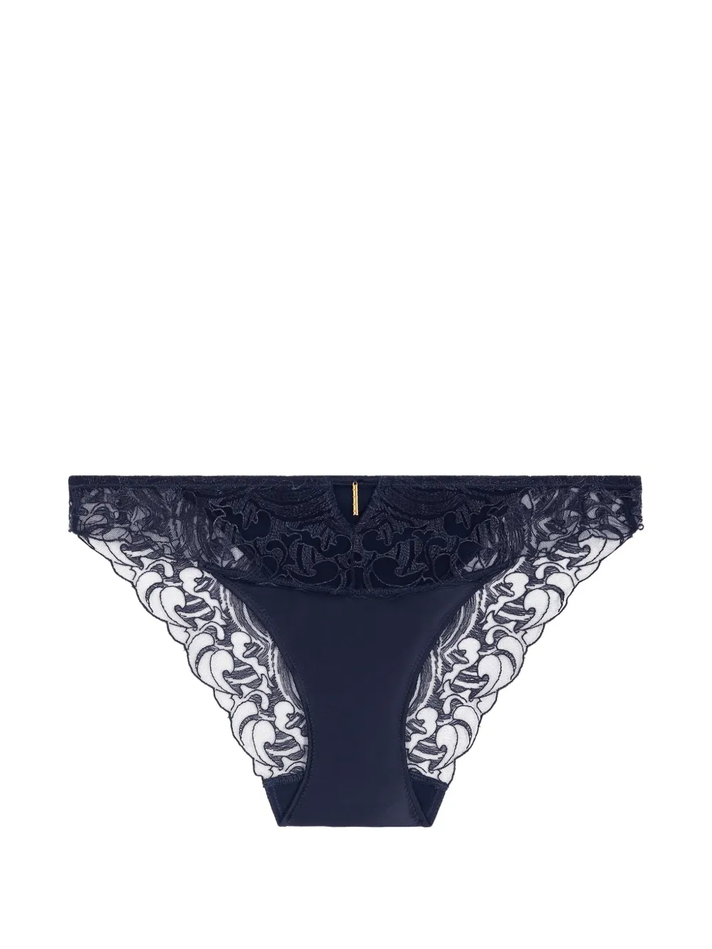 Aubade Satin Memories Slip mit Stickerei - Blau