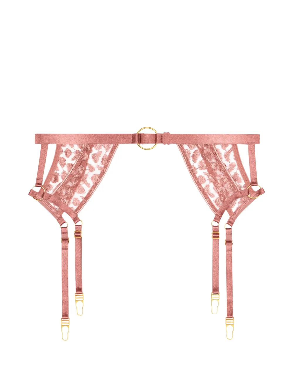 Aubade Crazy in Love Strumpfhalter mit Stickerei - Rosa