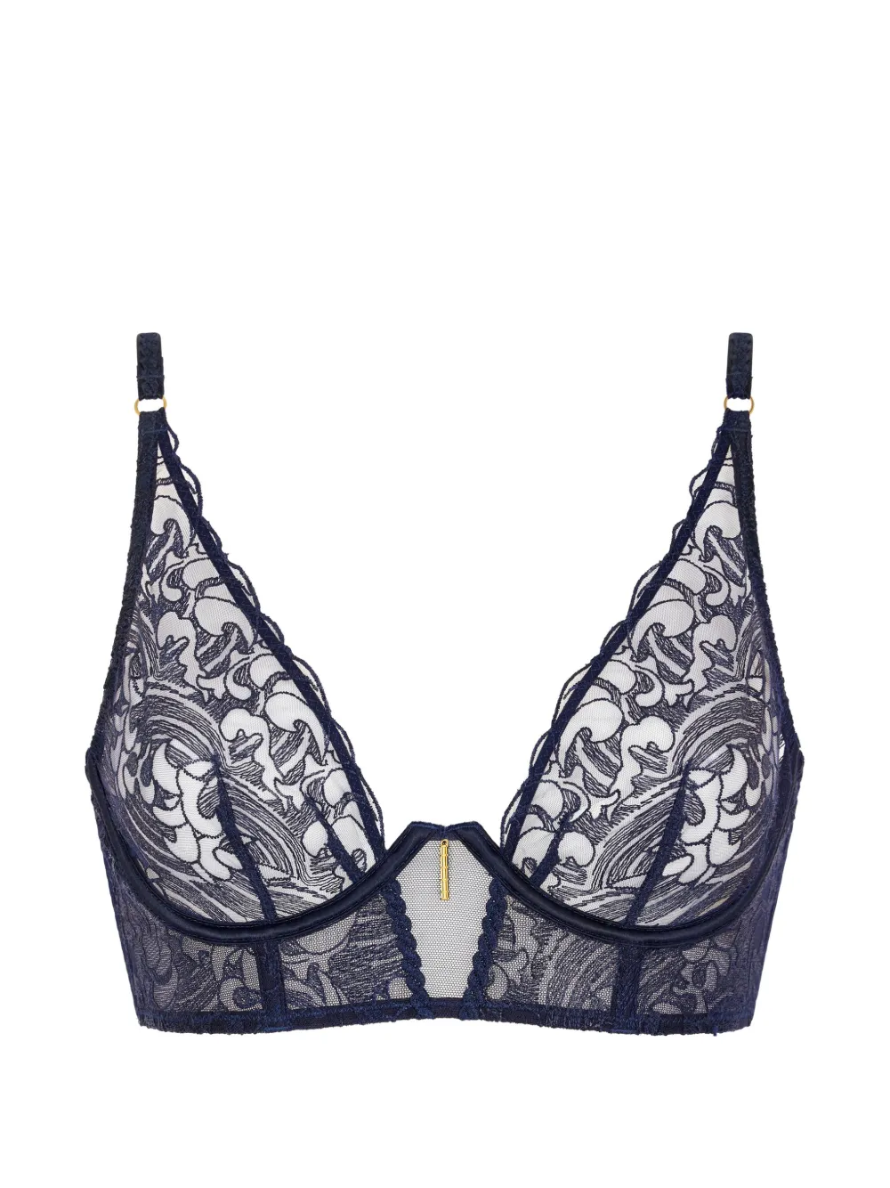 Aubade soutien-gorge Satin Memories brodé - Bleu