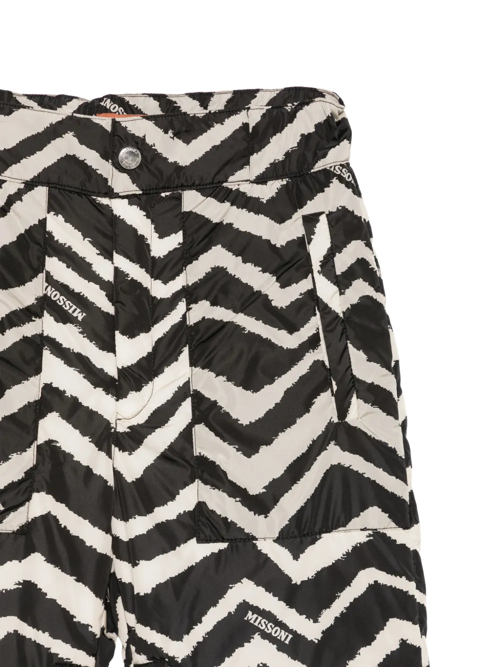 Missoni Kids zigzag-print ski pants Zwart