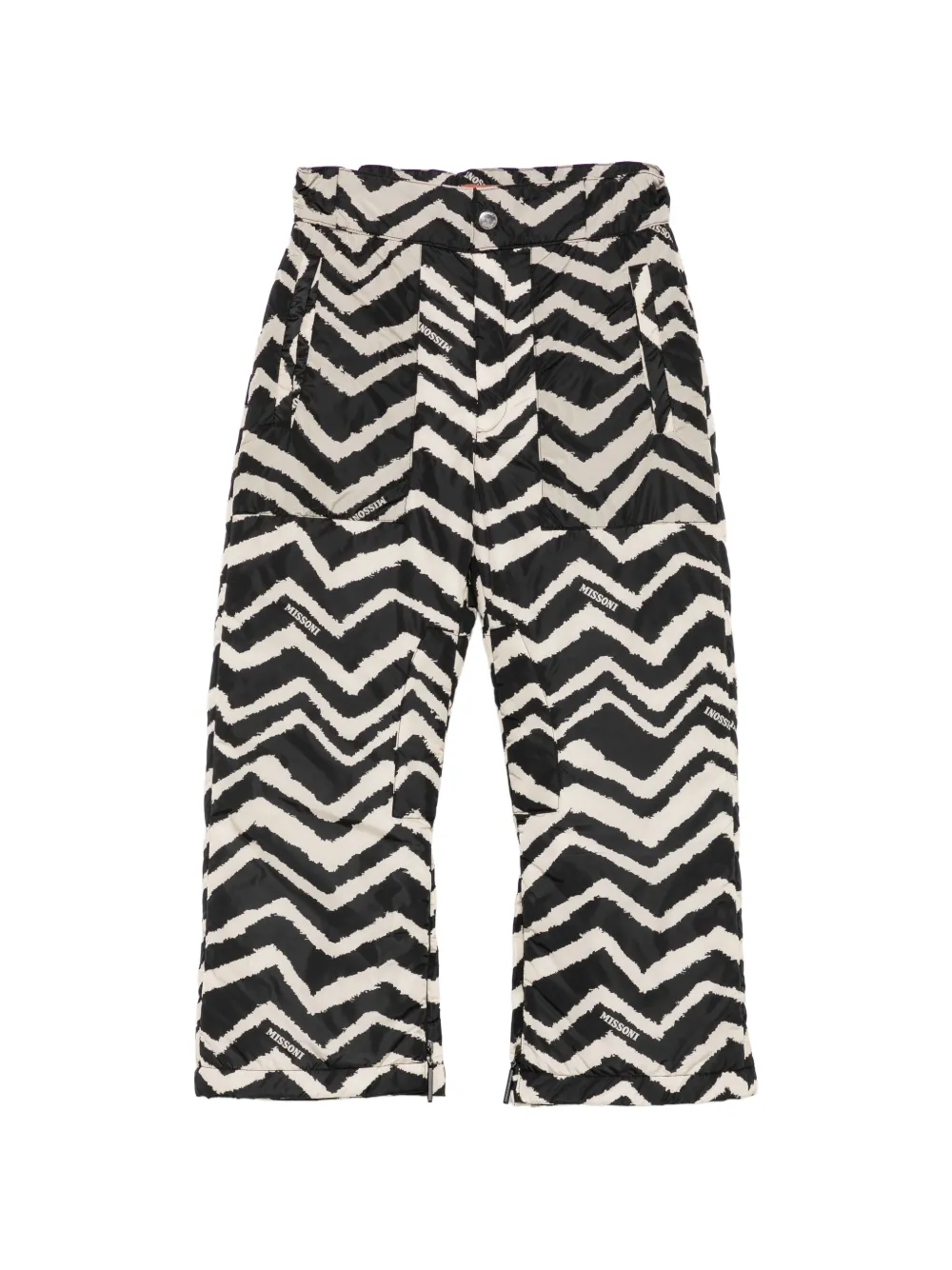 Missoni Kids zigzag-print ski pants - Nero