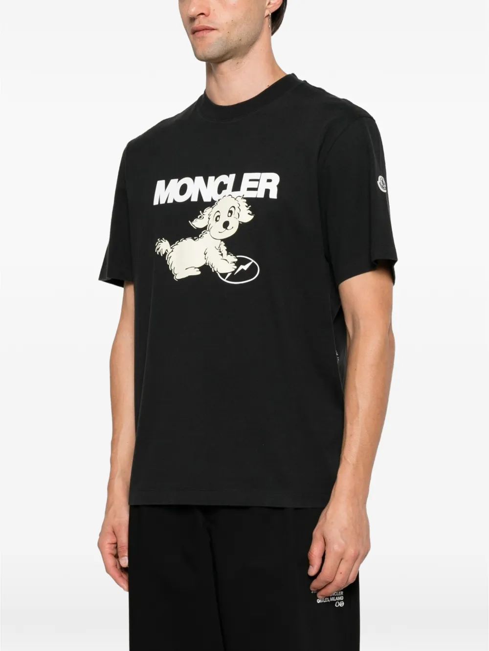 Moncler T-shirt met print Zwart