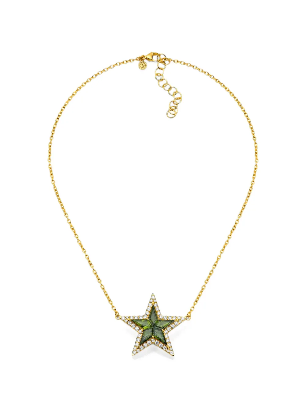 BUDDHA MAMA tourmaline and diamond star necklace