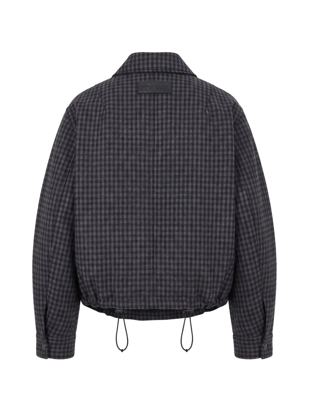 LOEWE Jack met leren patch en gingham-ruit Blauw