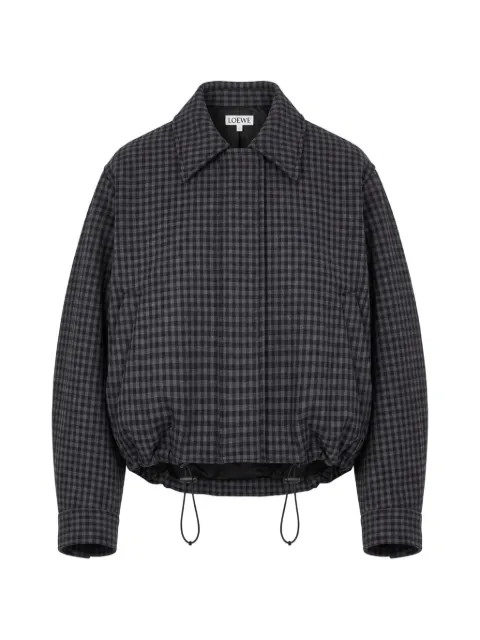 LOEWE gingham-check wool jacket