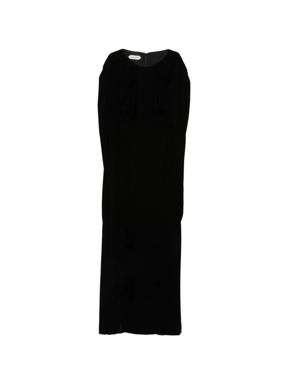 Alberta Ferretti cape-style velvet maxi dress · 44