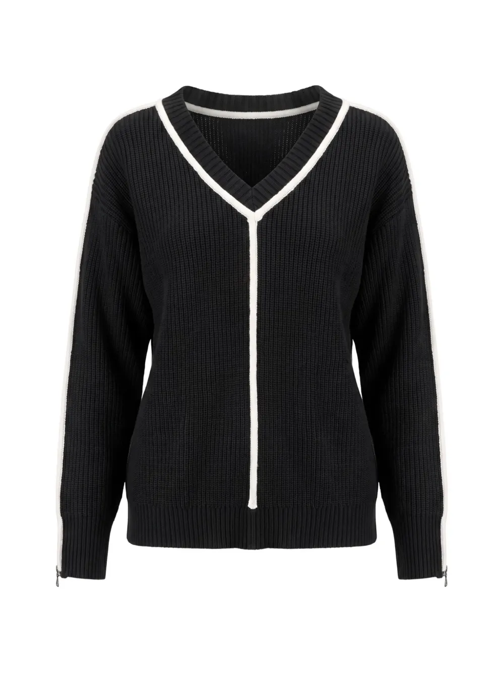 Patrizia Pepe ribbed-knit V-neck sweater