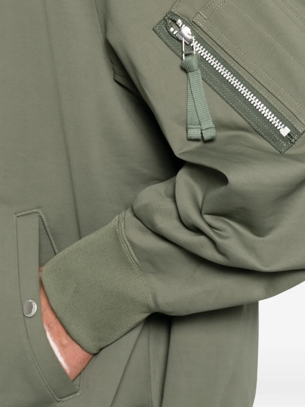 Comme des Garçons Homme Bomberjack met V-hals Groen