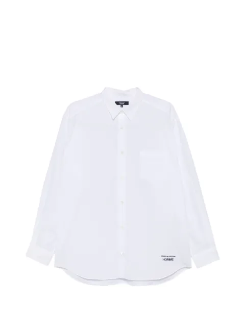 Comme des Garçons Homme 로고 자수 코튼 셔츠