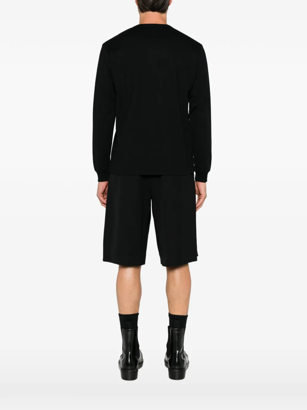 Comme des Garçons Homme T-shirt met borstzak Zwart