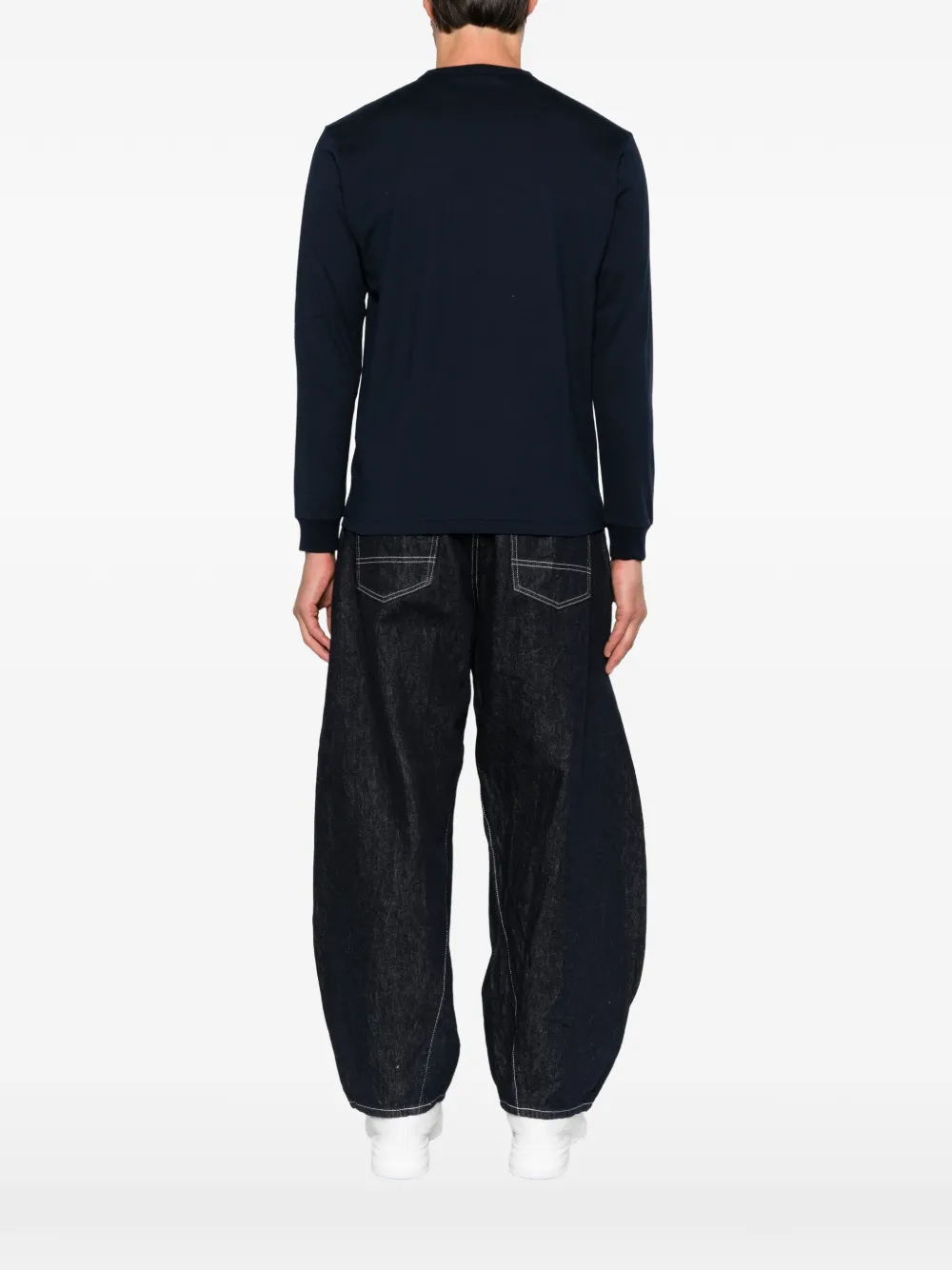 Comme des Garçons Homme T-shirt met logoprint Blauw