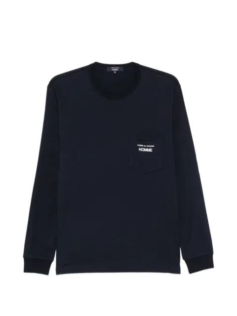 Comme des Garçons Homme camiseta con bolsillo y logo estampado
