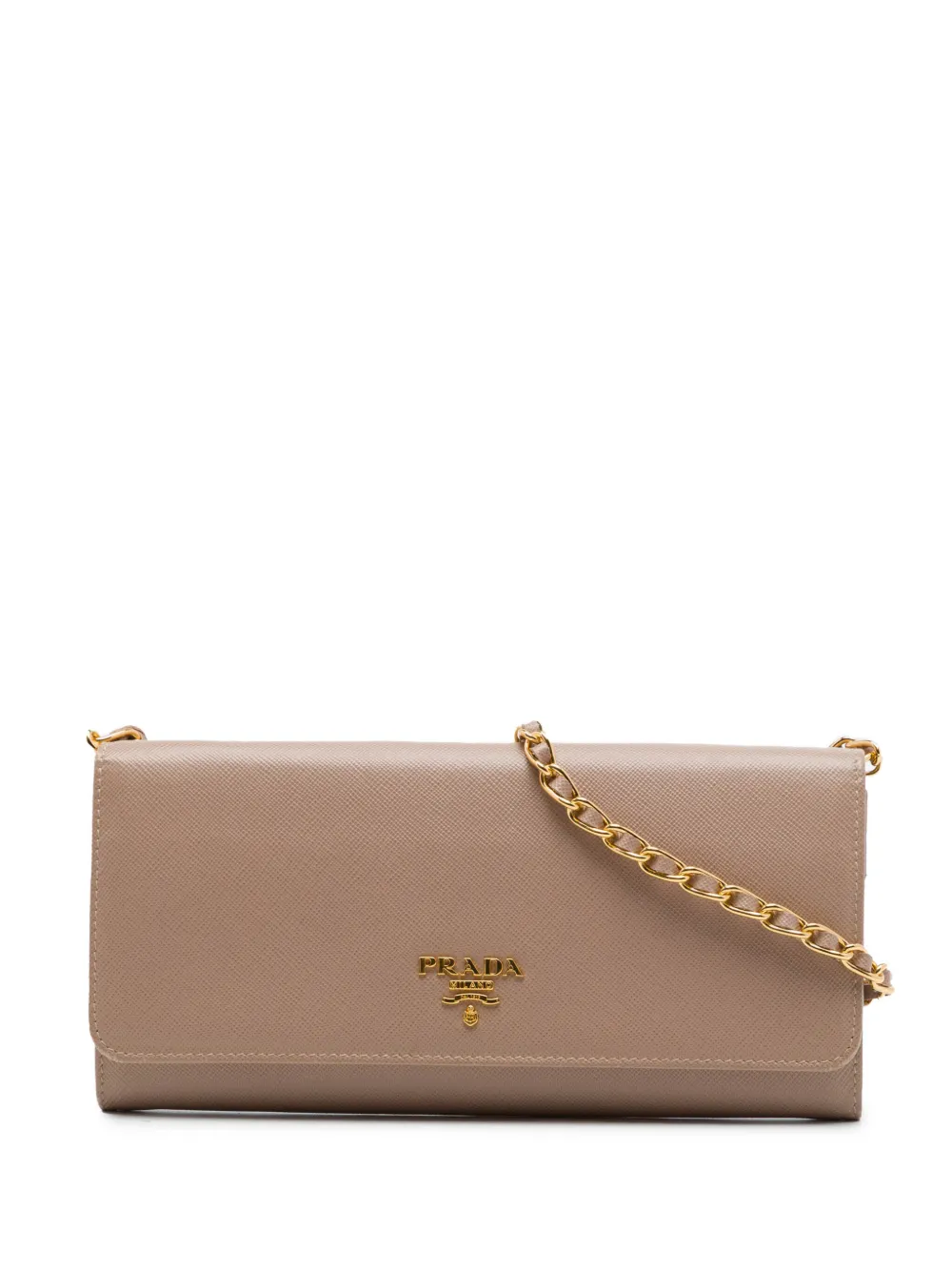 Prada Pre-Owned 2000-2013 Saffiano Wallet on Chain crossbody bag - Marrone