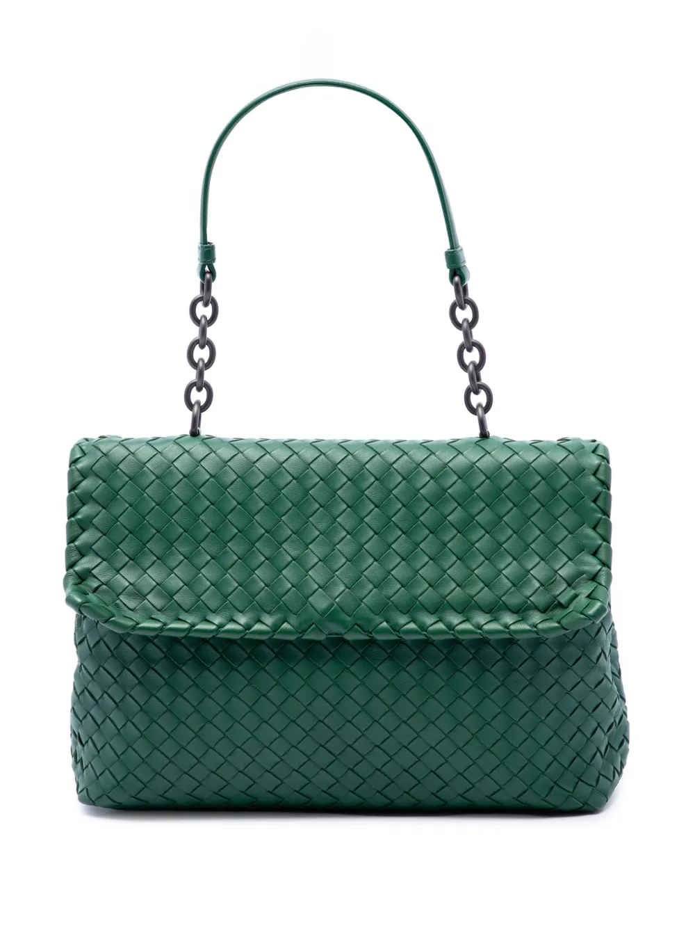 Bottega Veneta Pre-Owned 2012-2026 Medium Nappa Intrecciato Olimpia shoulder bag - Verde
