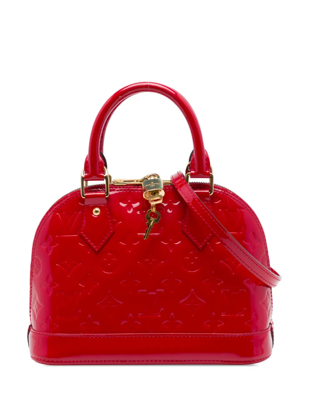 Louis Vuitton Pre-Owned 2017 Monogram Vernis Alma BB Satchel-Tasche - Rot
