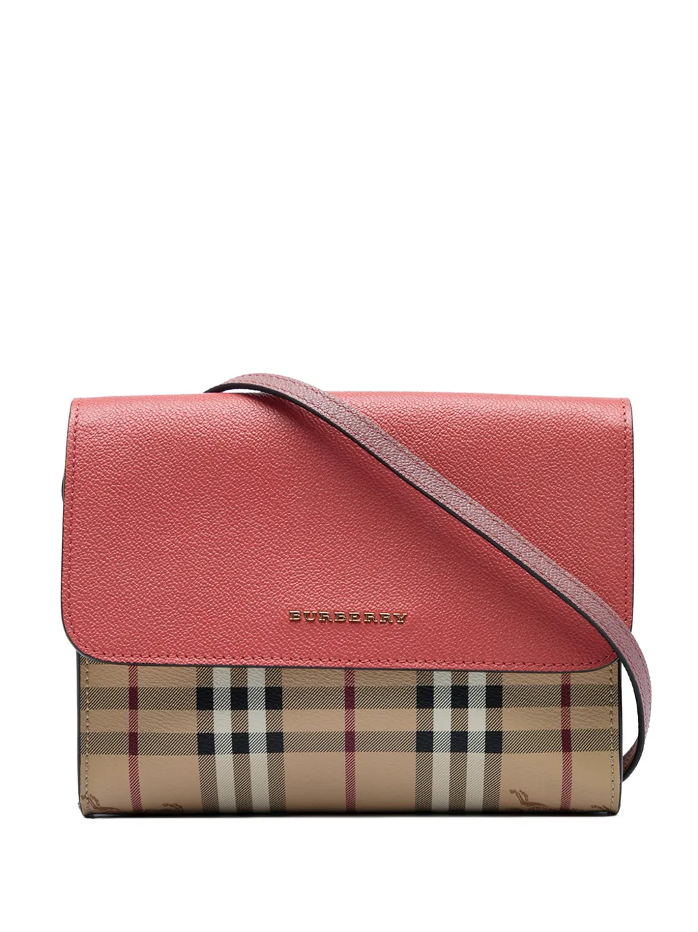 Burberry Pre-Owned 2000-2017 Haymarket Check Coated Canvas and Calfskin Loxley crossbody bag - Toni neutri