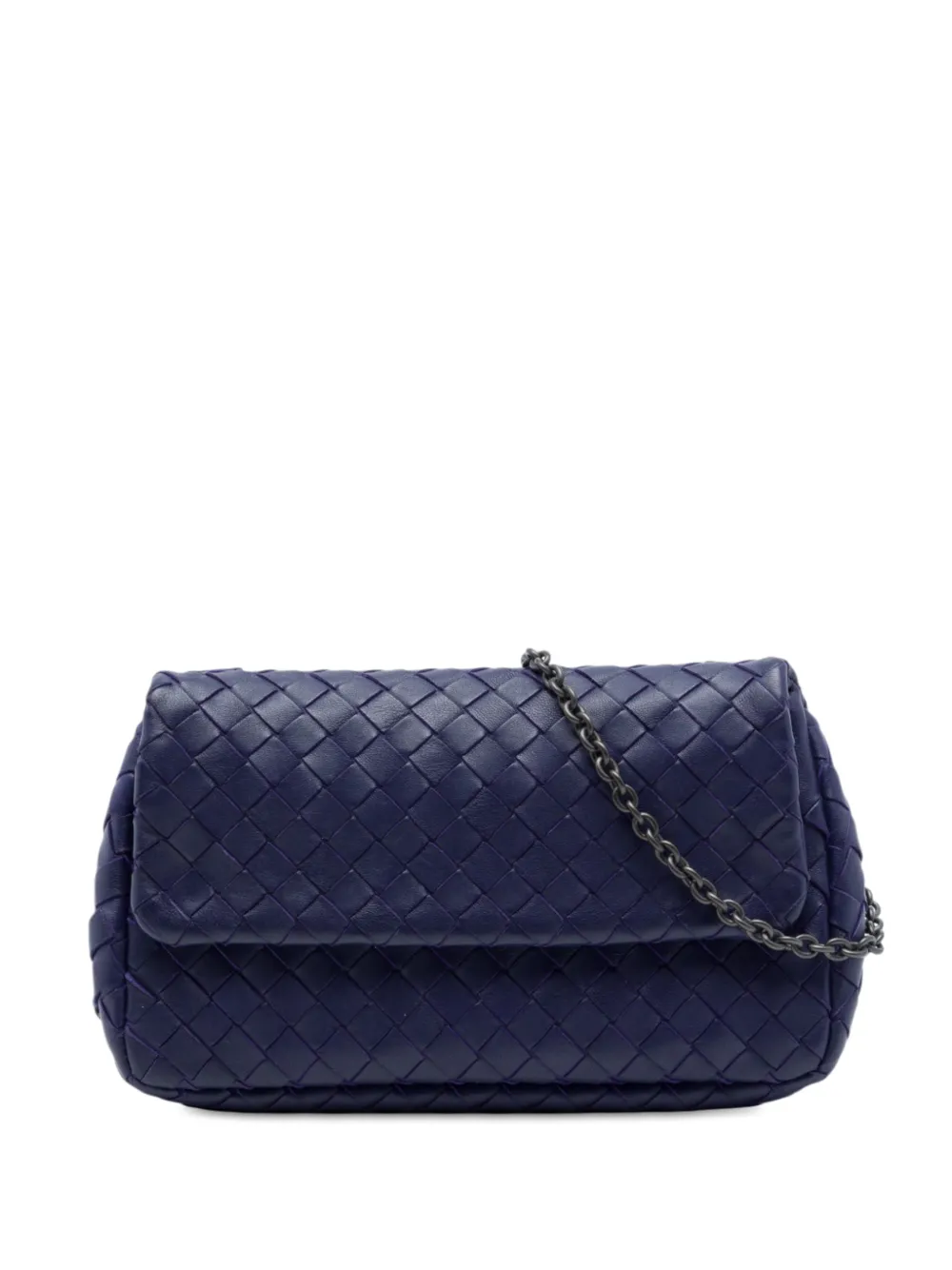 Bottega Veneta Pre-Owned 2012-2026 Mini Nappa Intrecciato Expandable Chain Flap crossbody bag - Viola