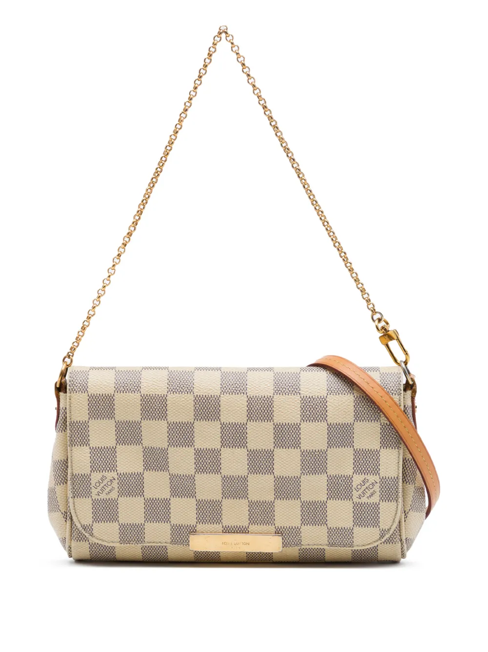 Louis Vuitton Pre-Owned 2015 Damier Azur Favorite PM Satchel-Tasche - Weiß