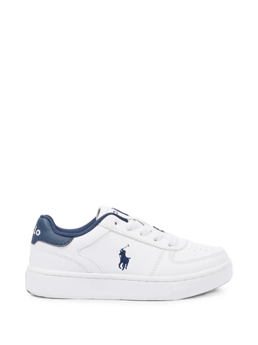 POLO RALPH LAUREN KIDS logo-embroidered sneakers Wit