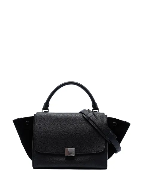 Celine Pre-Owned 2015 Small Drummed Calfskin and Suede Trapeze satchel