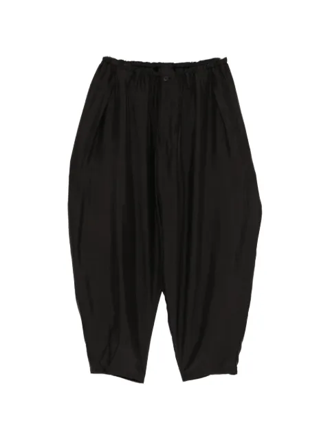 Yohji Yamamoto pantalones drapeados de seda