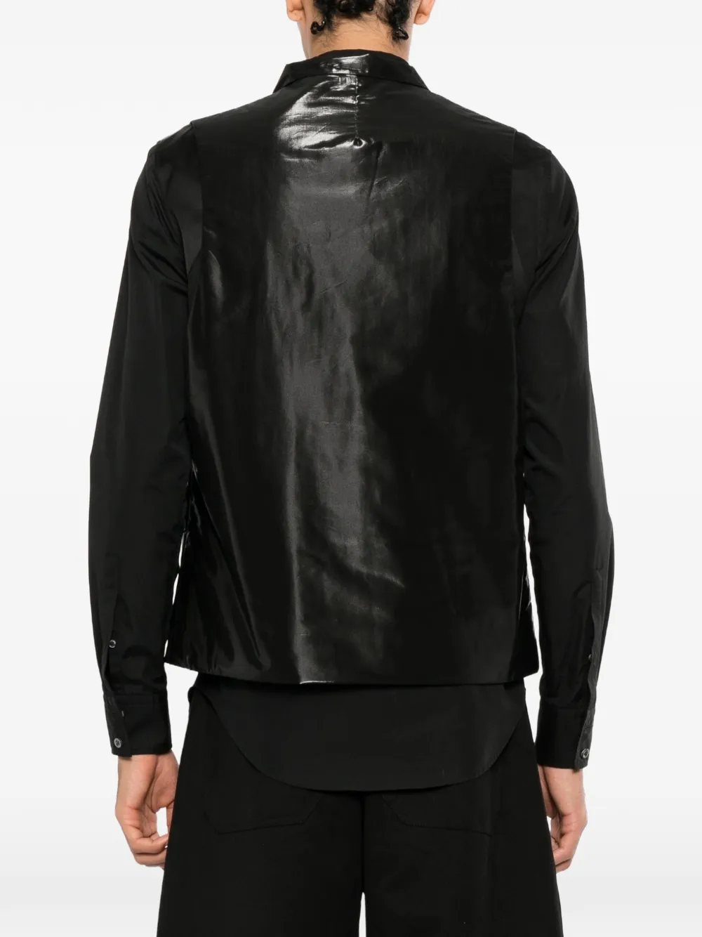 Yohji Yamamoto Jien doorzichtige top met Hiragana-print Zwart