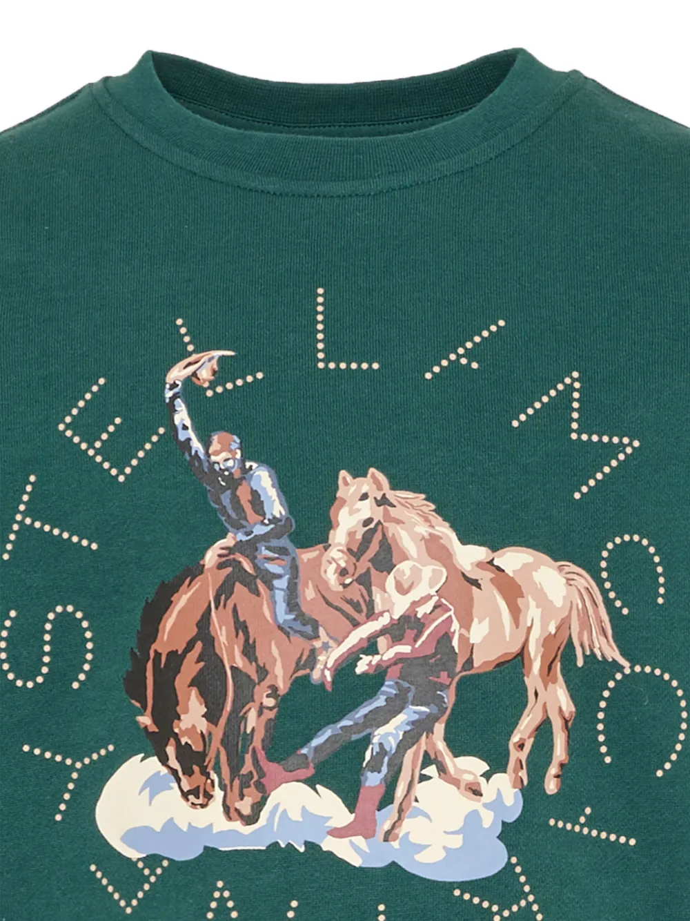 Stella McCartney Kids Sweater met print en logo-detail Groen