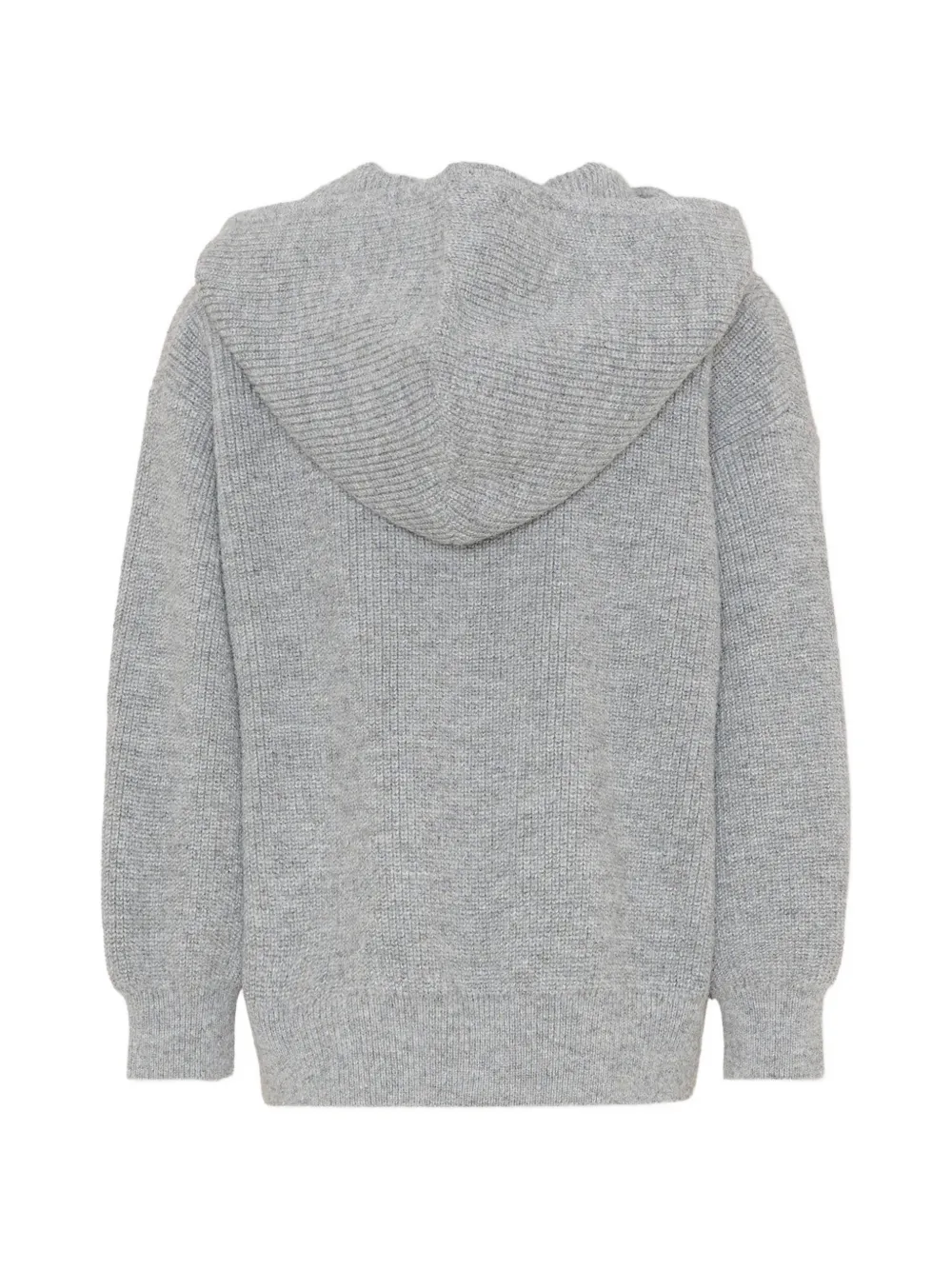 Stella McCartney Kids Ribgebreide hoodie met rits Grijs