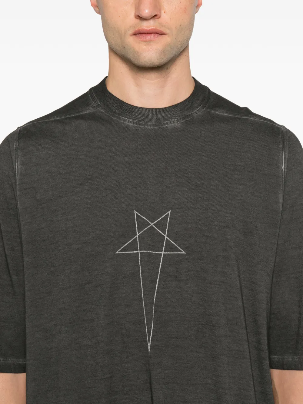 Rick Owens DRKSHDW T-shirt met ronde hals Grijs